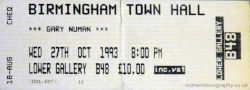 Birmingham Ticket 1993